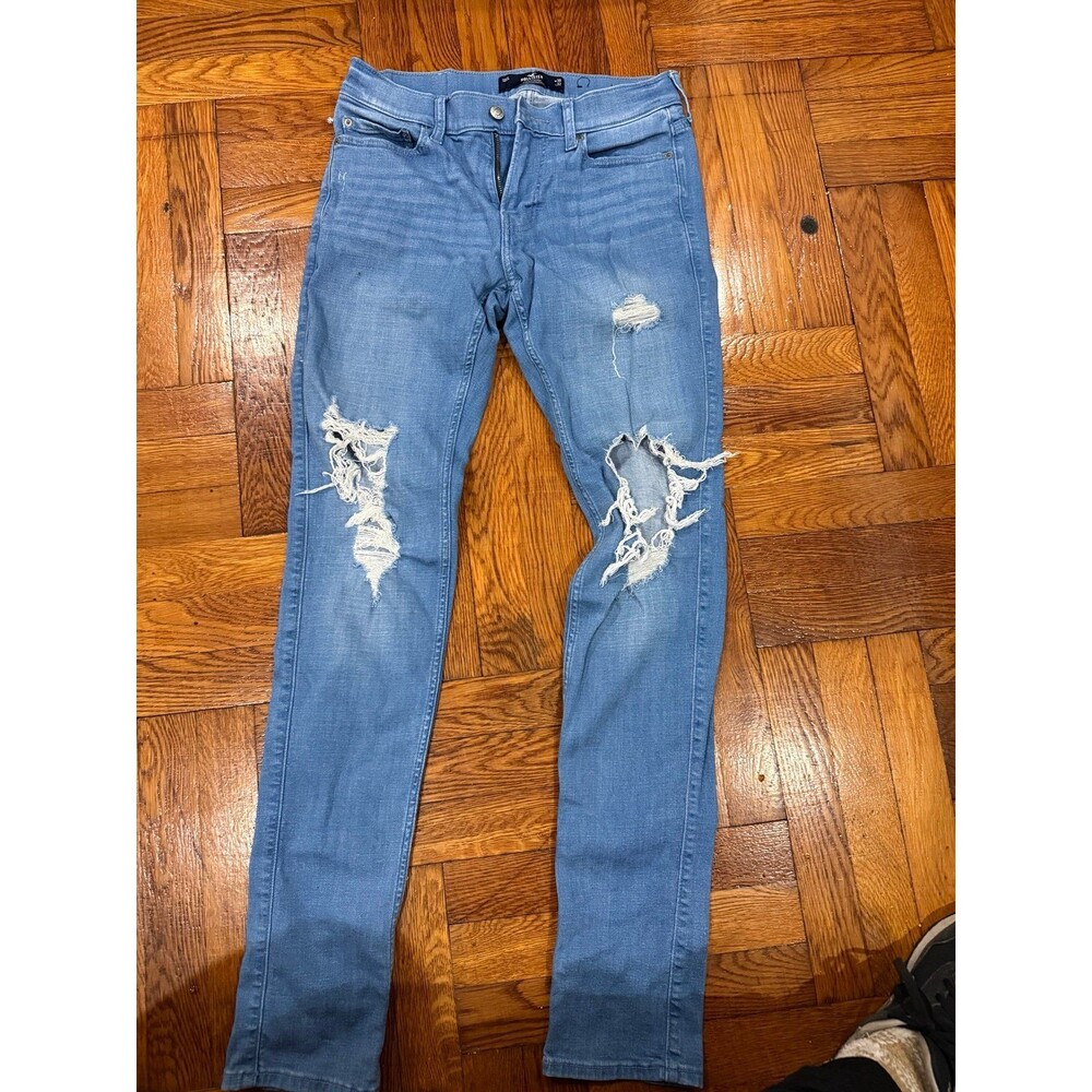 Hollister stacked skinny men’s jeans 30x32 light wash